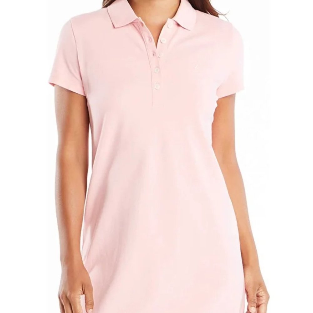 Nautica Womens Polo Dress Pink Size Medium